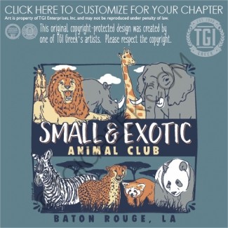 Small Exotic Animal Club-LSU Club Tshirts