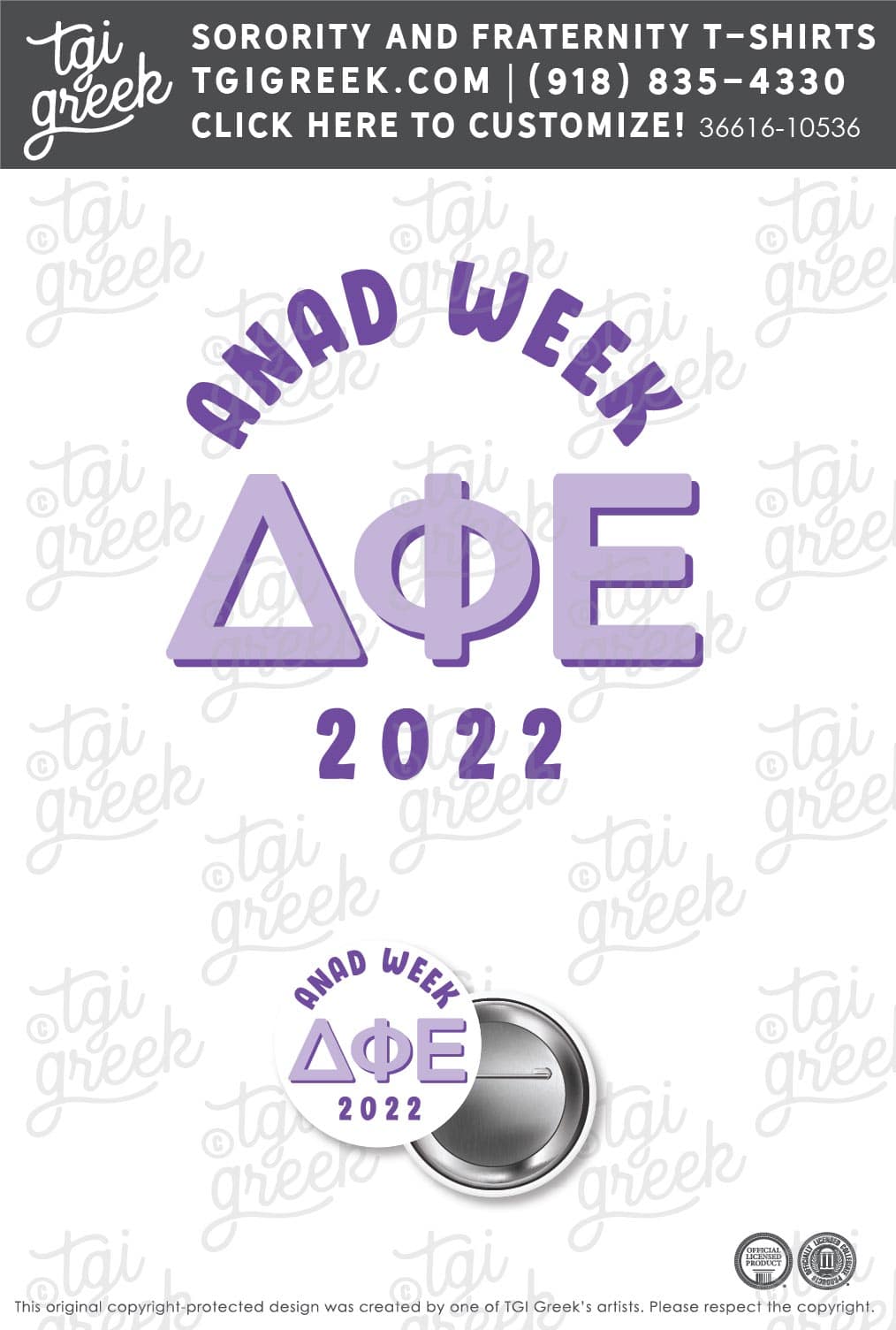Delta Phi Epsilon – PENNST anad Week Buttons