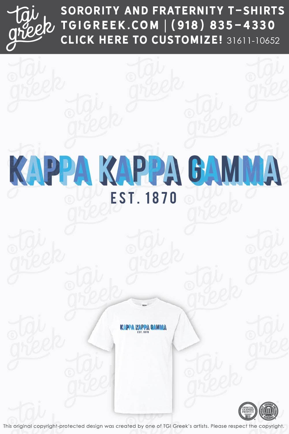 TGI – Kappa Kappa Gamma Block Text