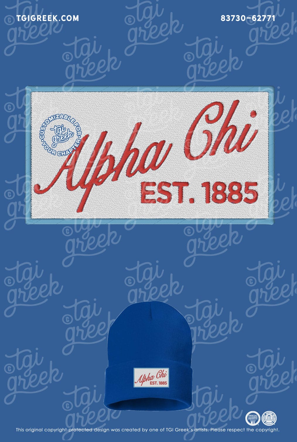 Alpha Chi Omega – TGI Embroidered Beanie