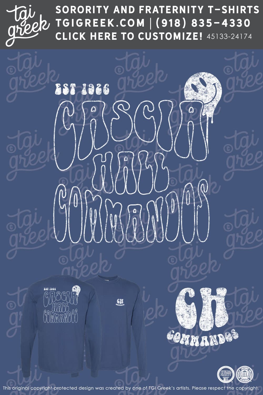 Cascia Hall – Smiley Drip Tee