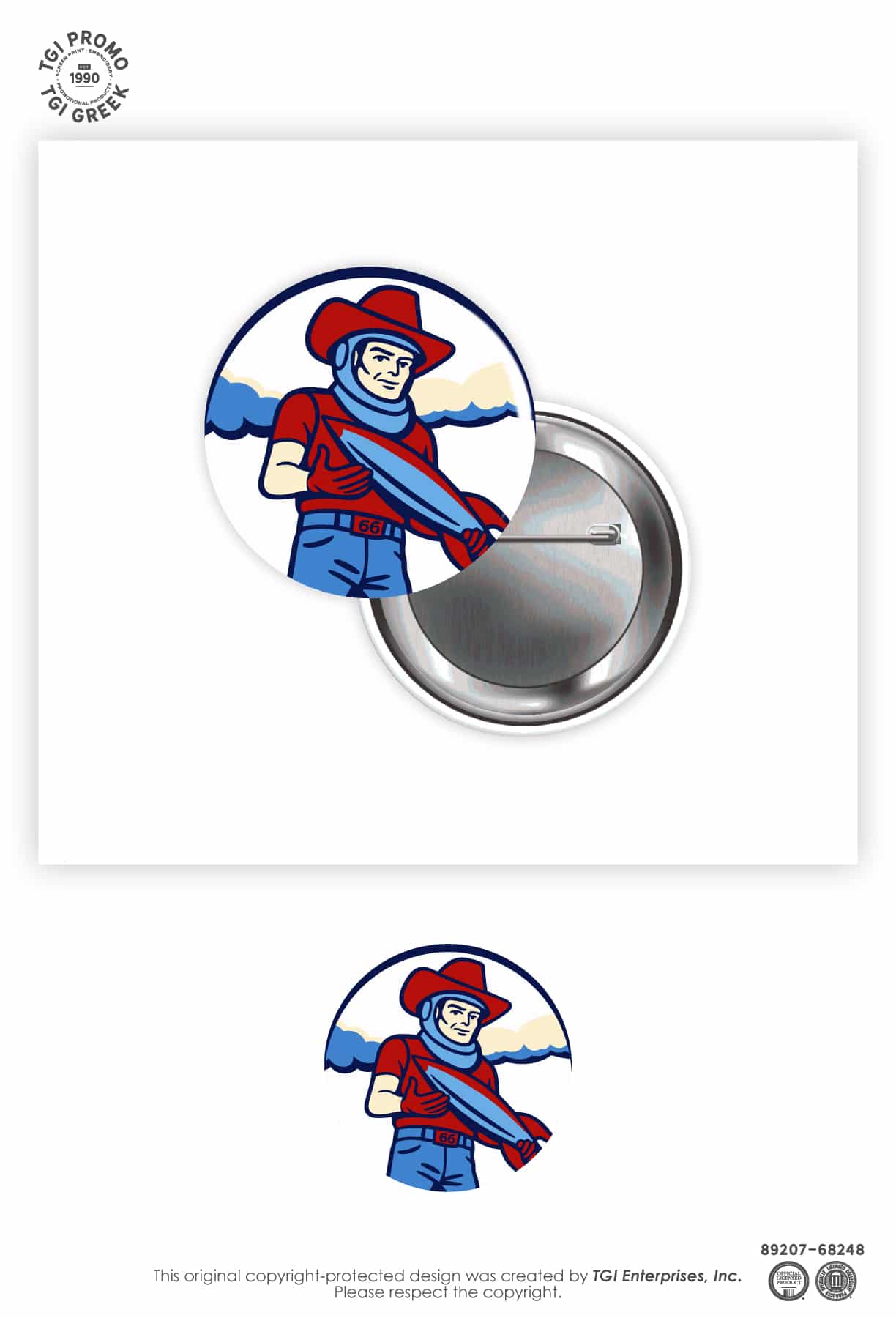 Factor 110 – Red & Blue Button