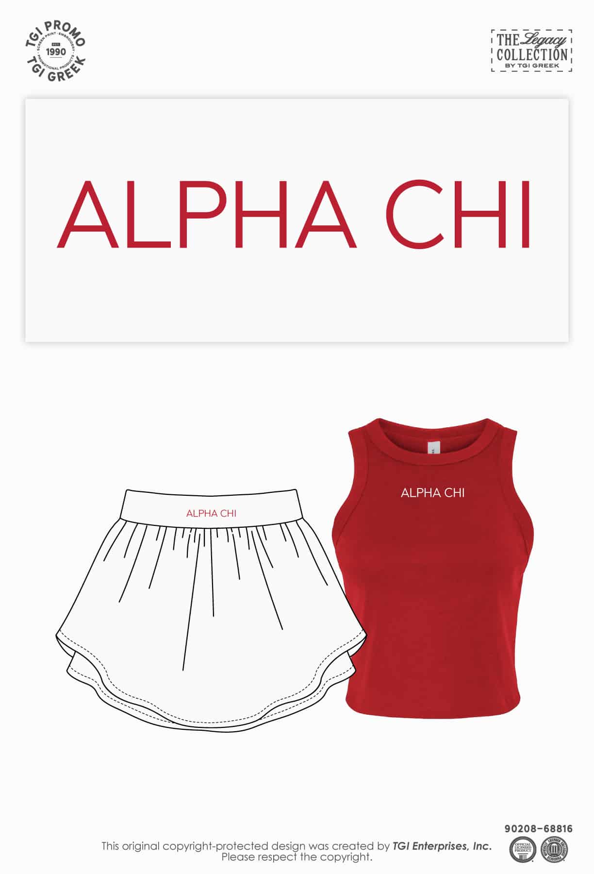Alpha Chi Omega – TGI Greek Sorority Skirt Set