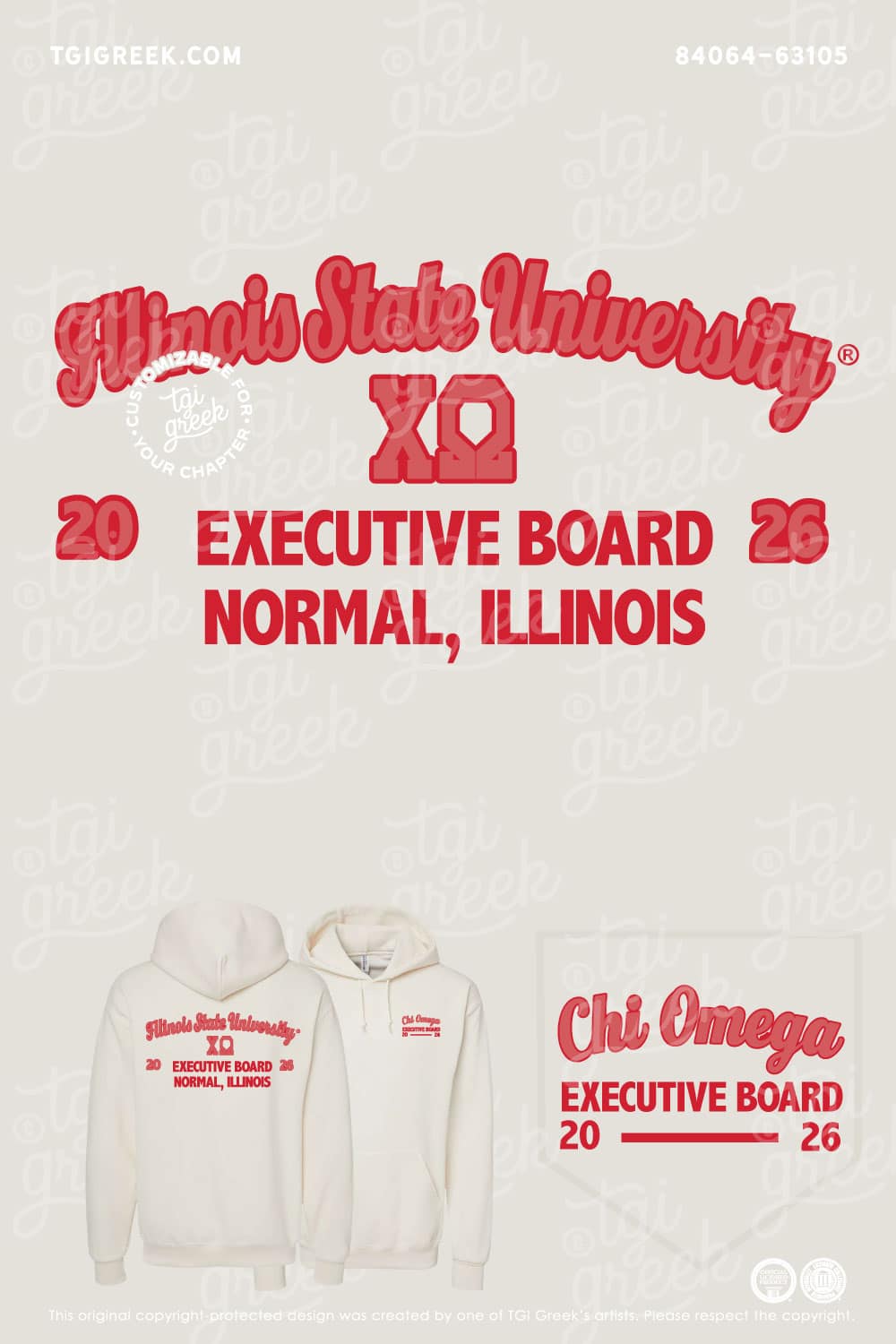 Chi Omega – ISU Exec Hoodie