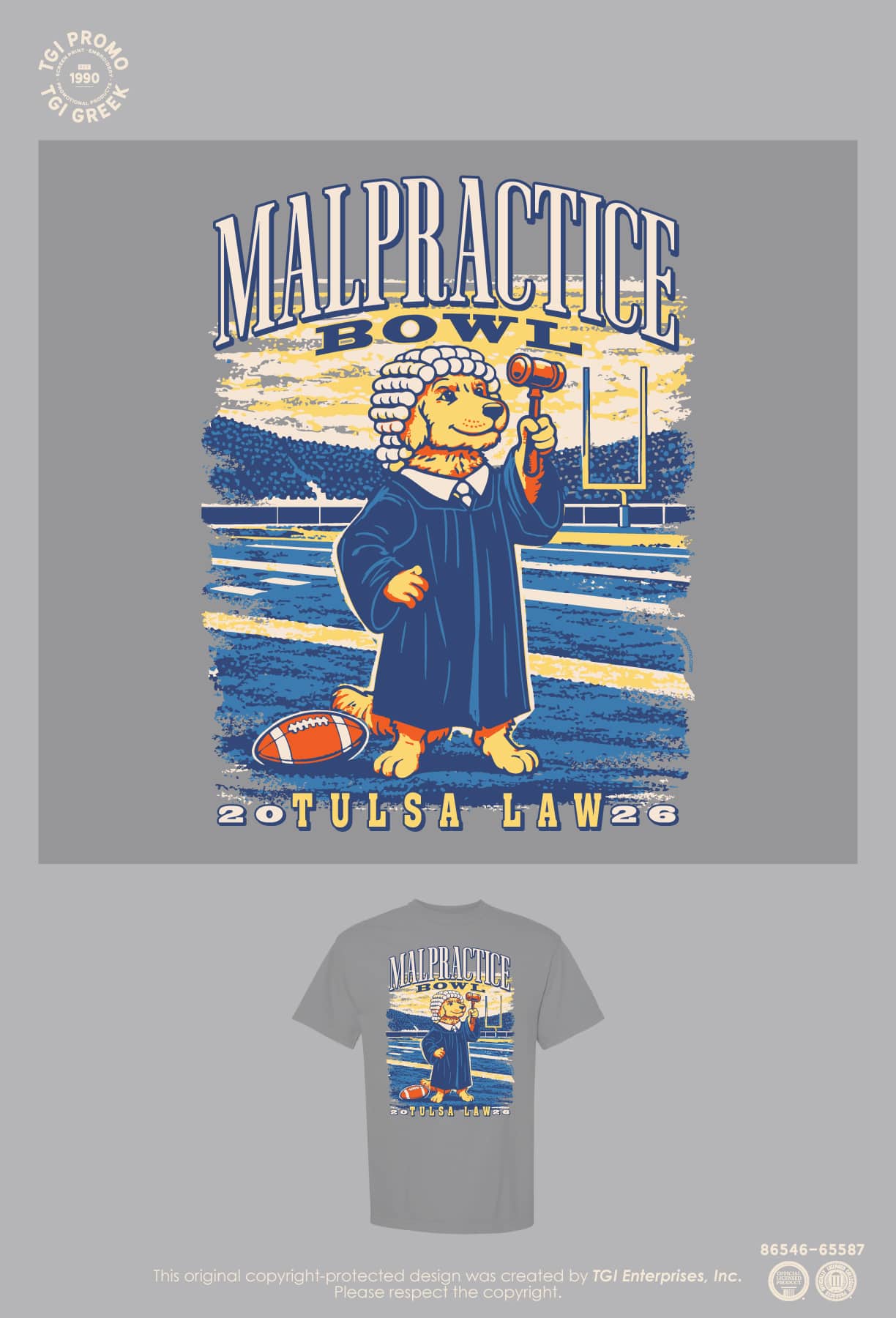 University of Tulsa – Malpractice Bowl Players Tee