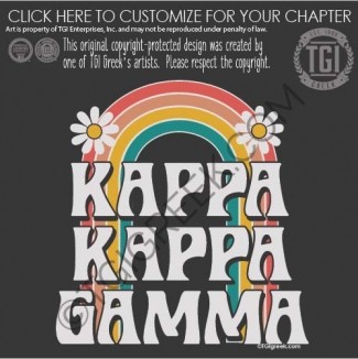 Kappa Kappa Gamma Rainbow Flowers