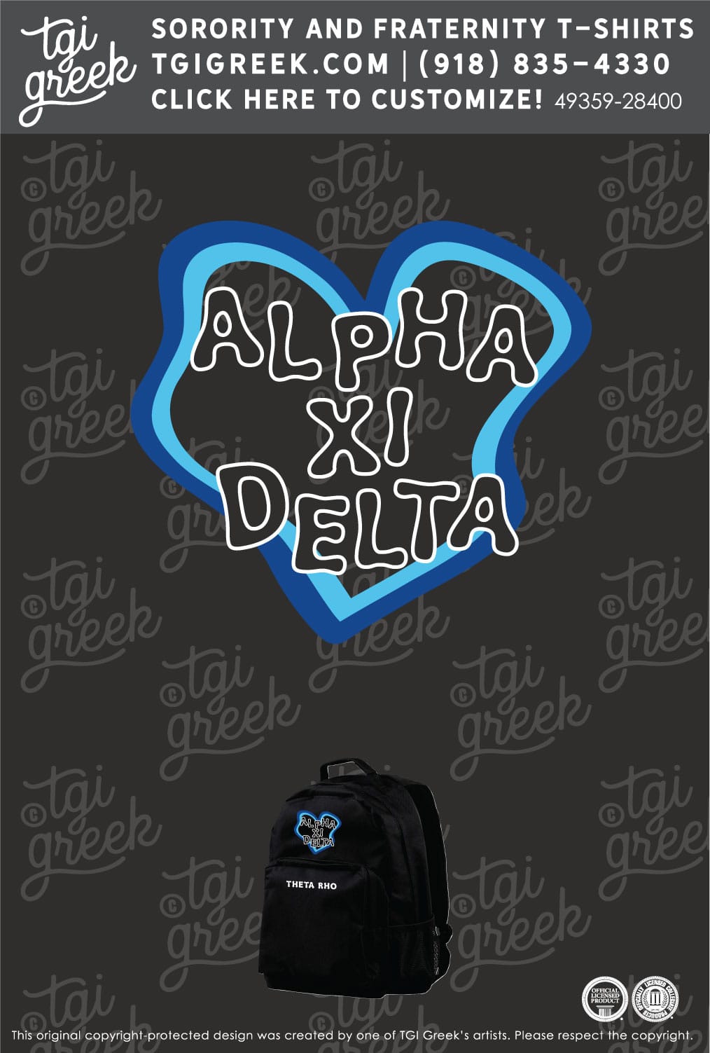 Alpha Xi Delta – CSUSM Backpacks