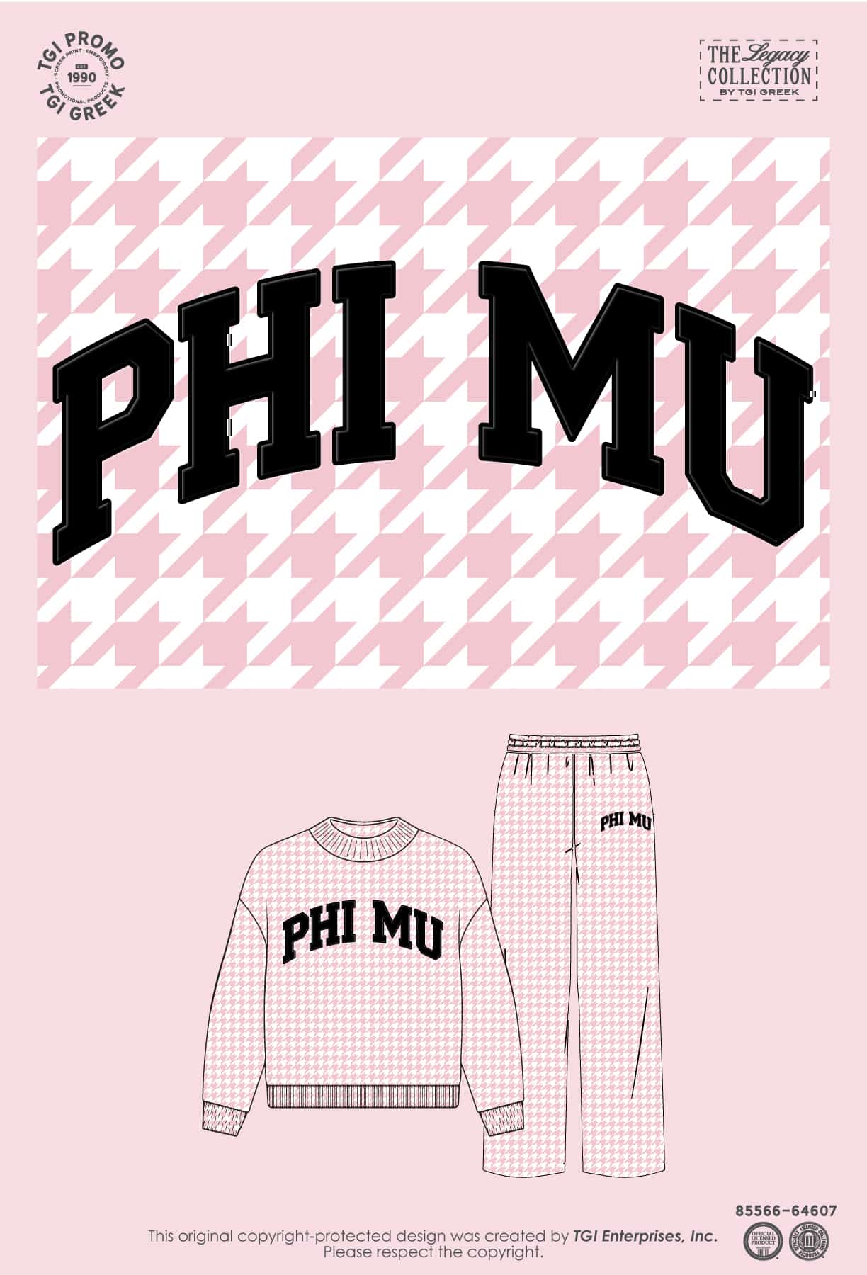 Phi Mu – TGI Hounds Tooth Mockneck