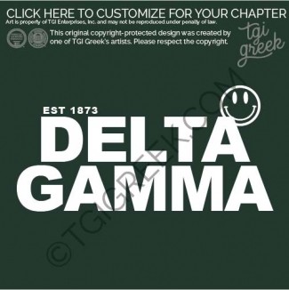 TGI – Delta Gamma Psychodelic PR Smiley Face