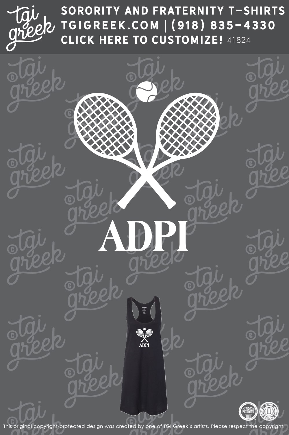 LIVE – Alpha Delta Pi Tennis Club Mini Dress