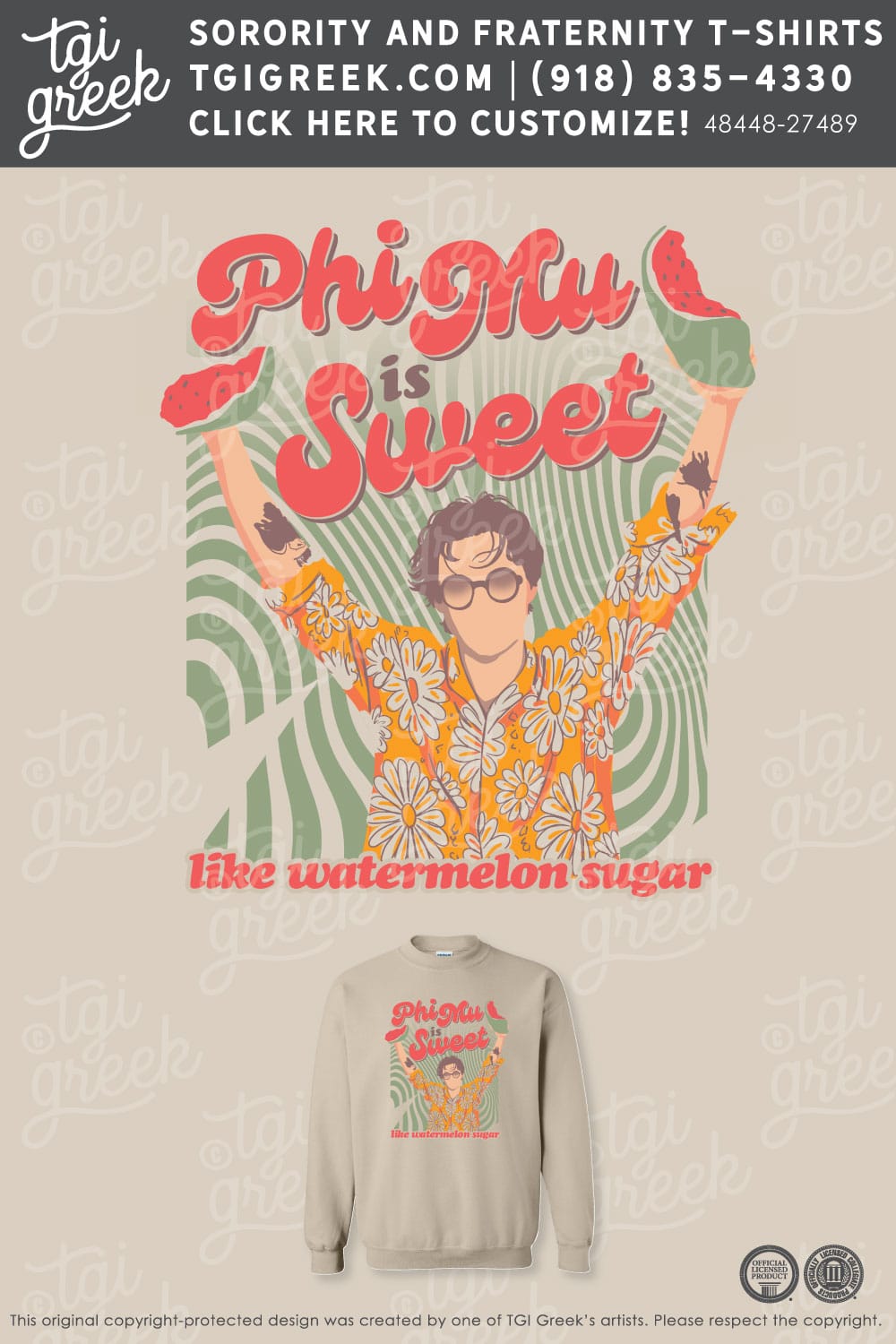 Phi Mu – MCNE PR Sweatshirt Watermelon