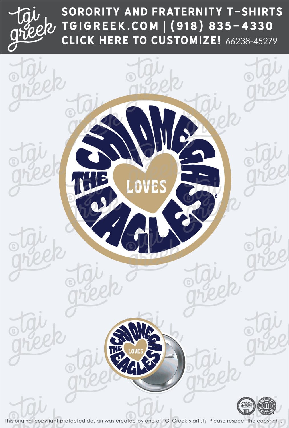 Chi Omega – GSU Gameday Button