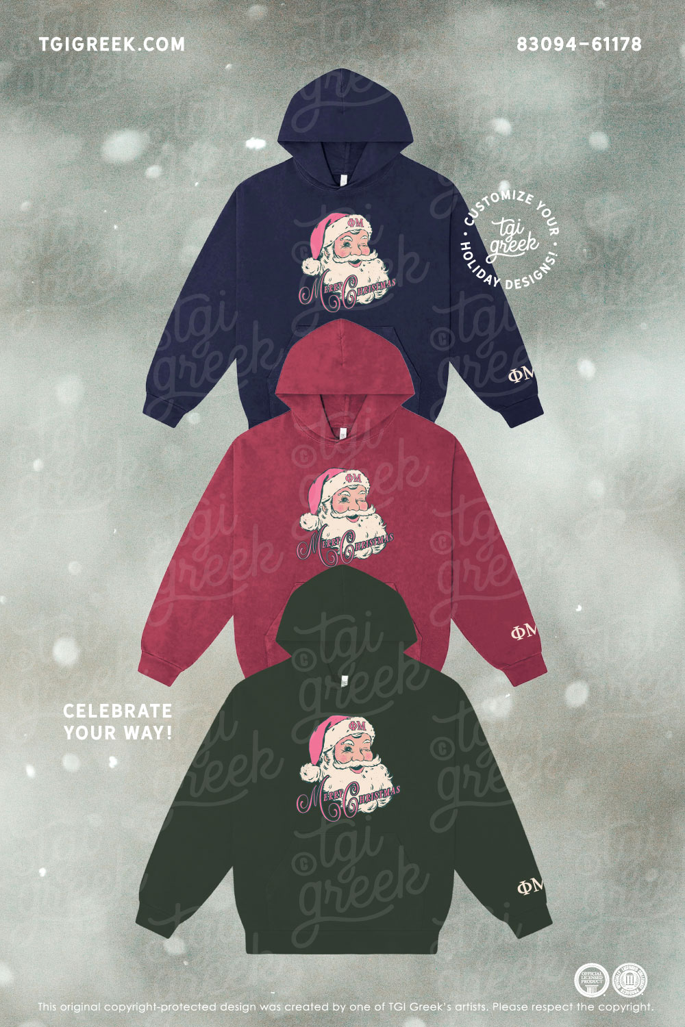 Phi Mu – TGI Santa PR Hoodie