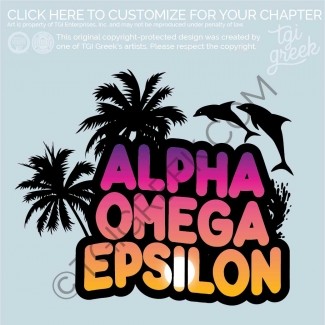 Alpha Omega Epsilon – sunset Dolphin