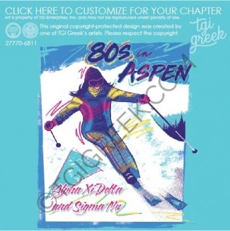 Alpha Xi delta- ECAU 80s in aspen social