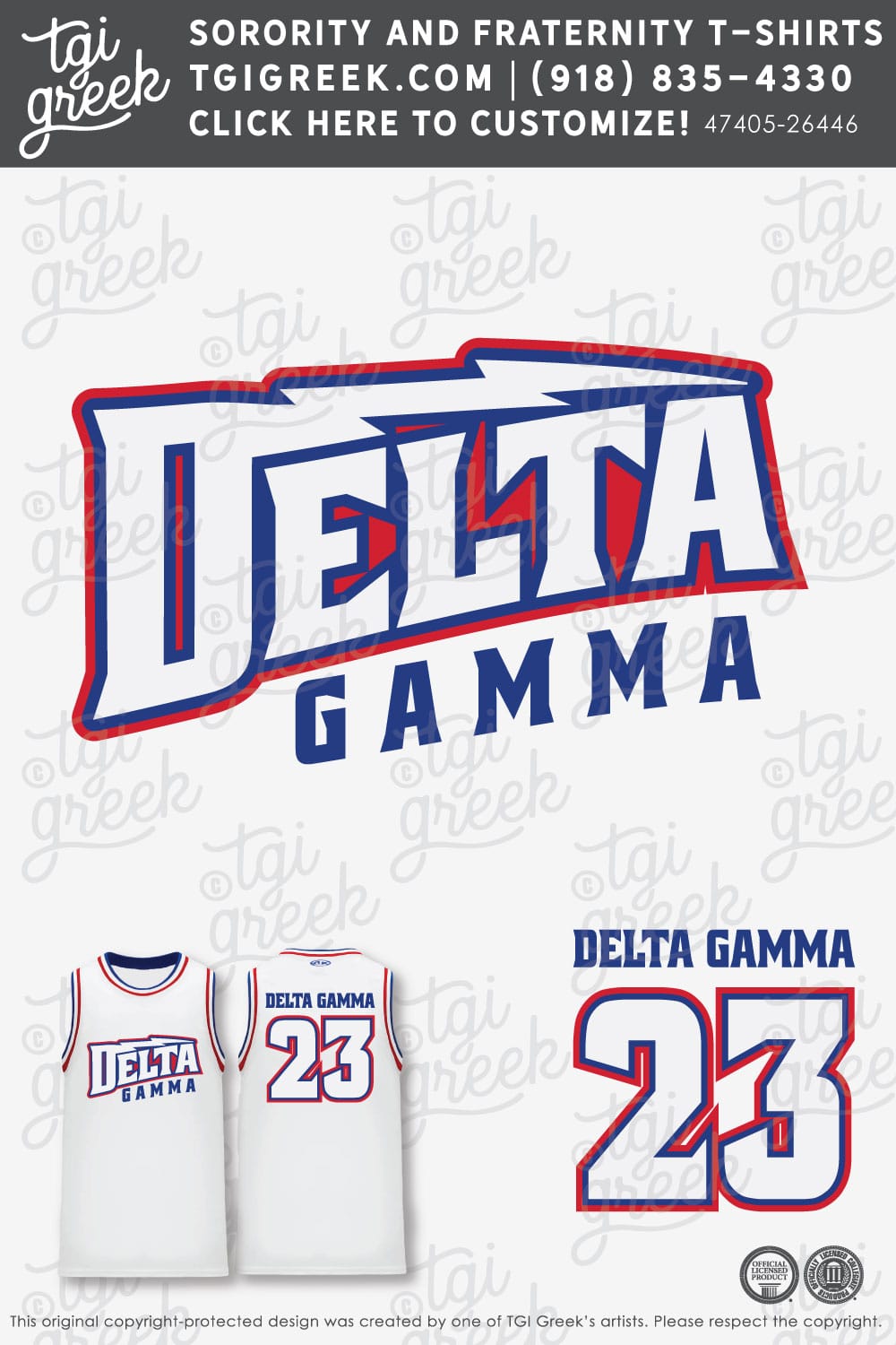 Delta Gamma – UTA Basketball Jersey