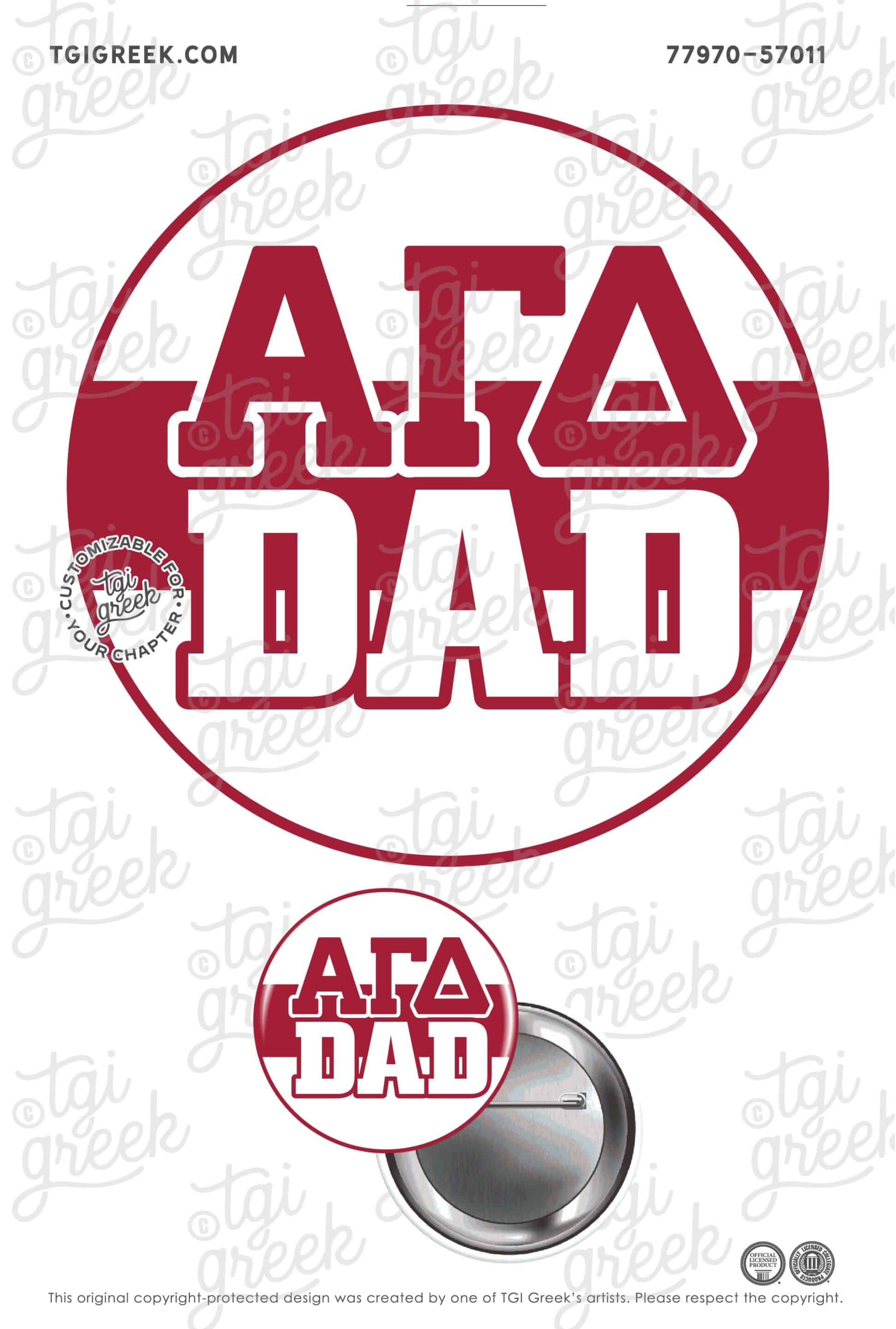 TGI – Alpha Gamma Delta Dad Gameday Button