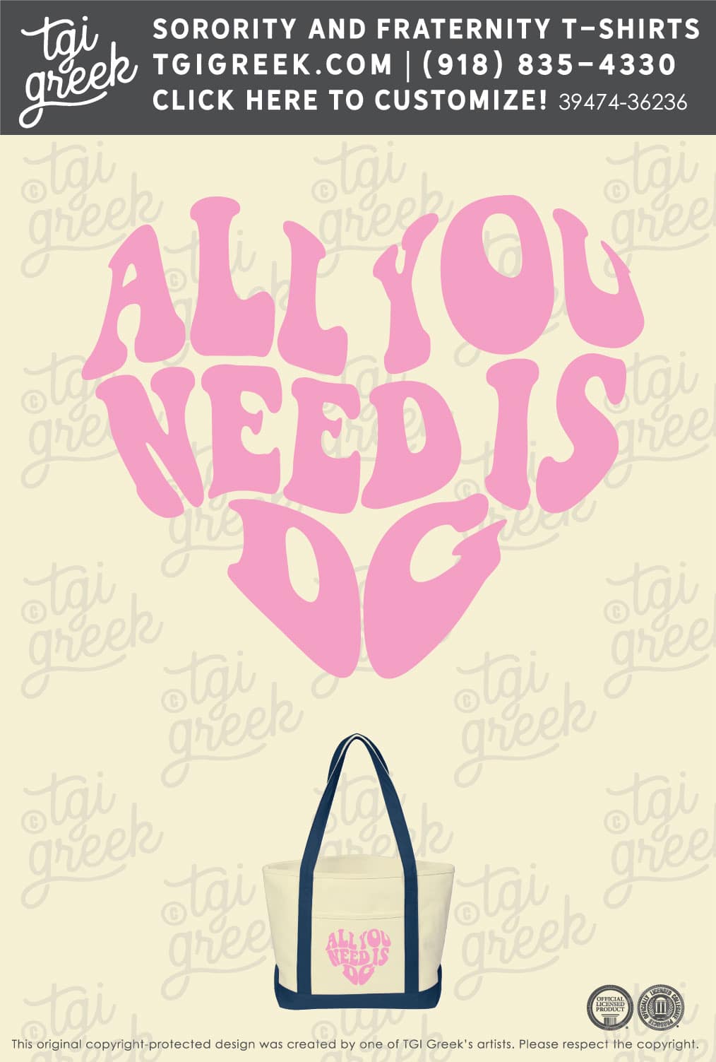 Delta Gamma – GCSU Bid Day Totes