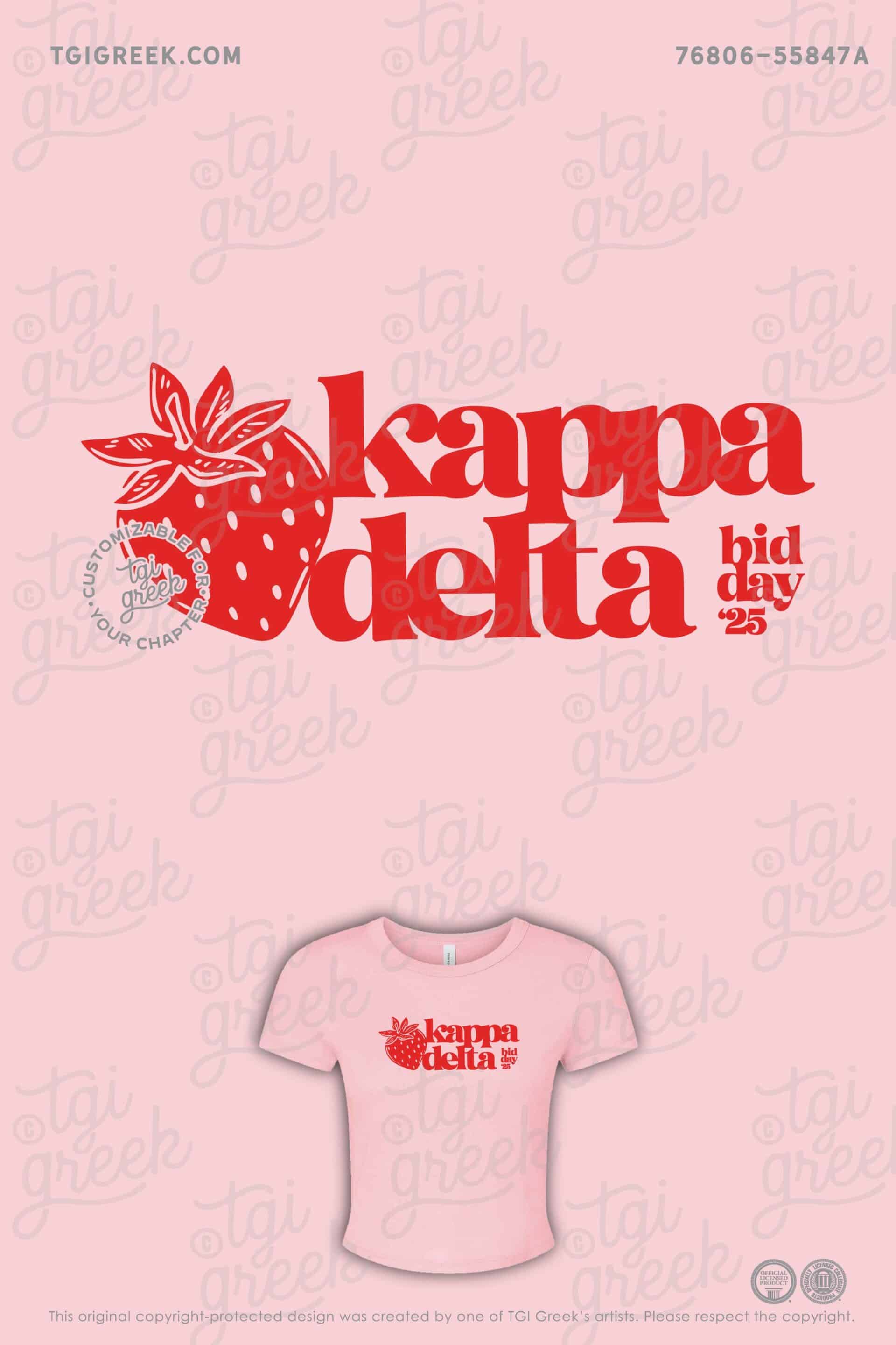 TGI – Kappa Delta Strawberry Bid Day Baby Tee