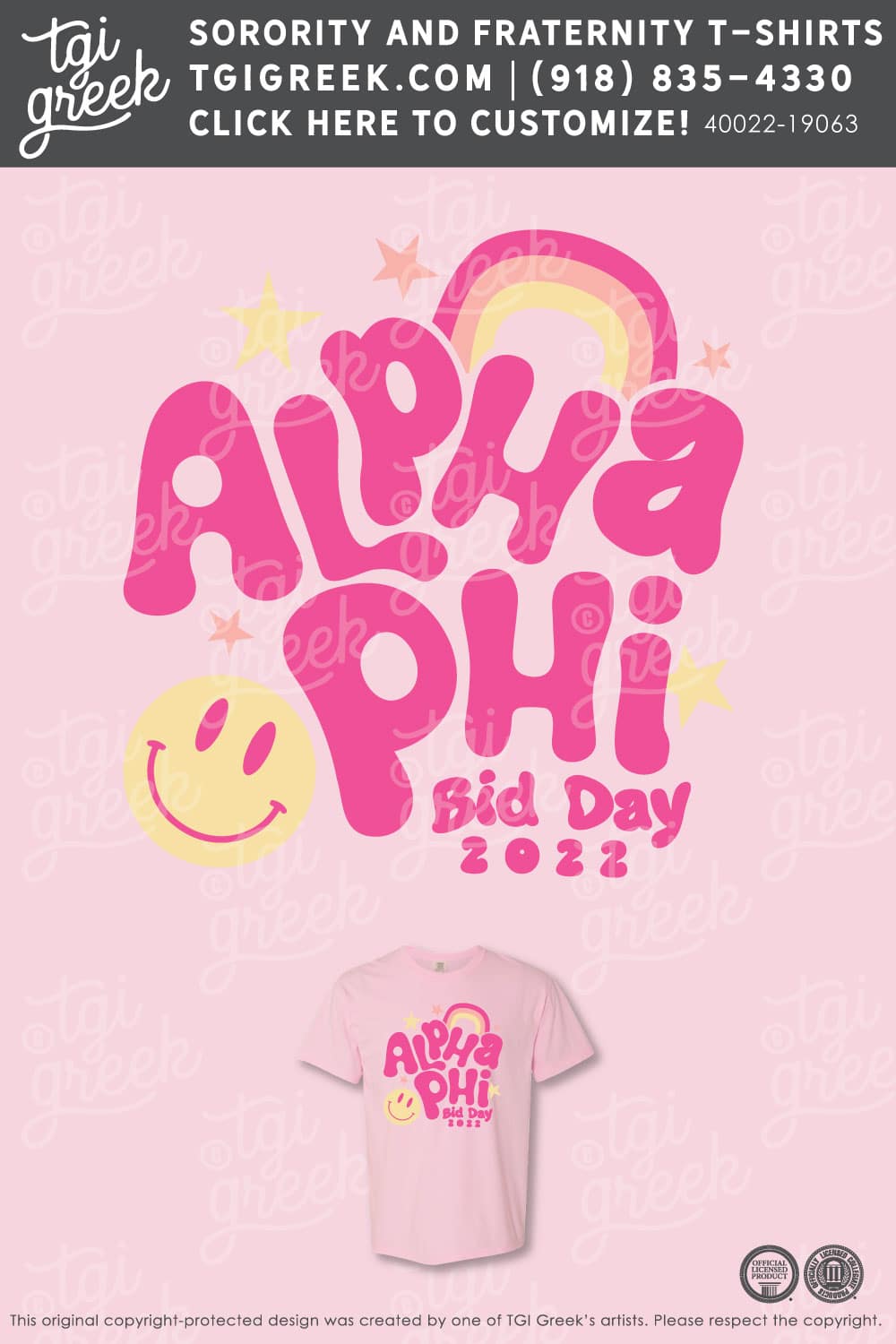 Alpha Phi – OU Bid Day Smiley