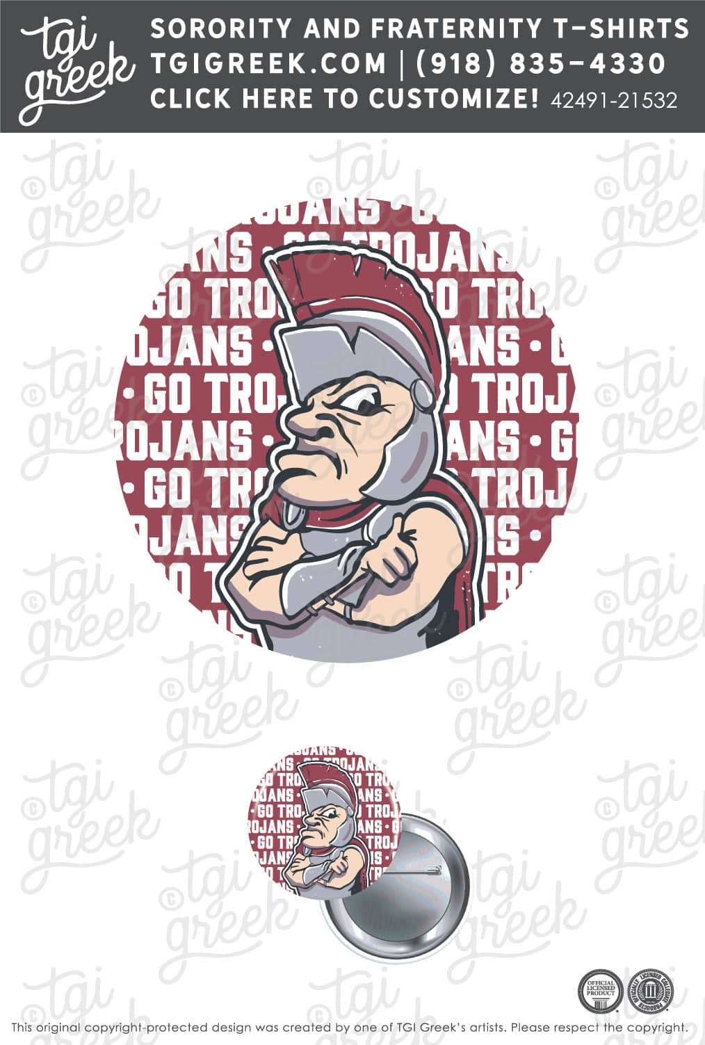 Kappa Delta – TROY Button
