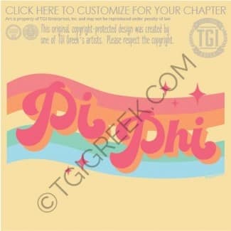 TGI-Pi Beta Phi retro Rainbow Magic