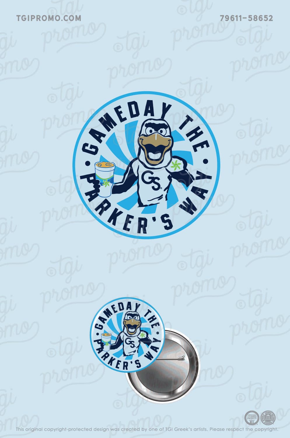 Parker’s Kitchen – Game Day Button