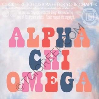 Alpha Chi Omega – tie Dye Multi