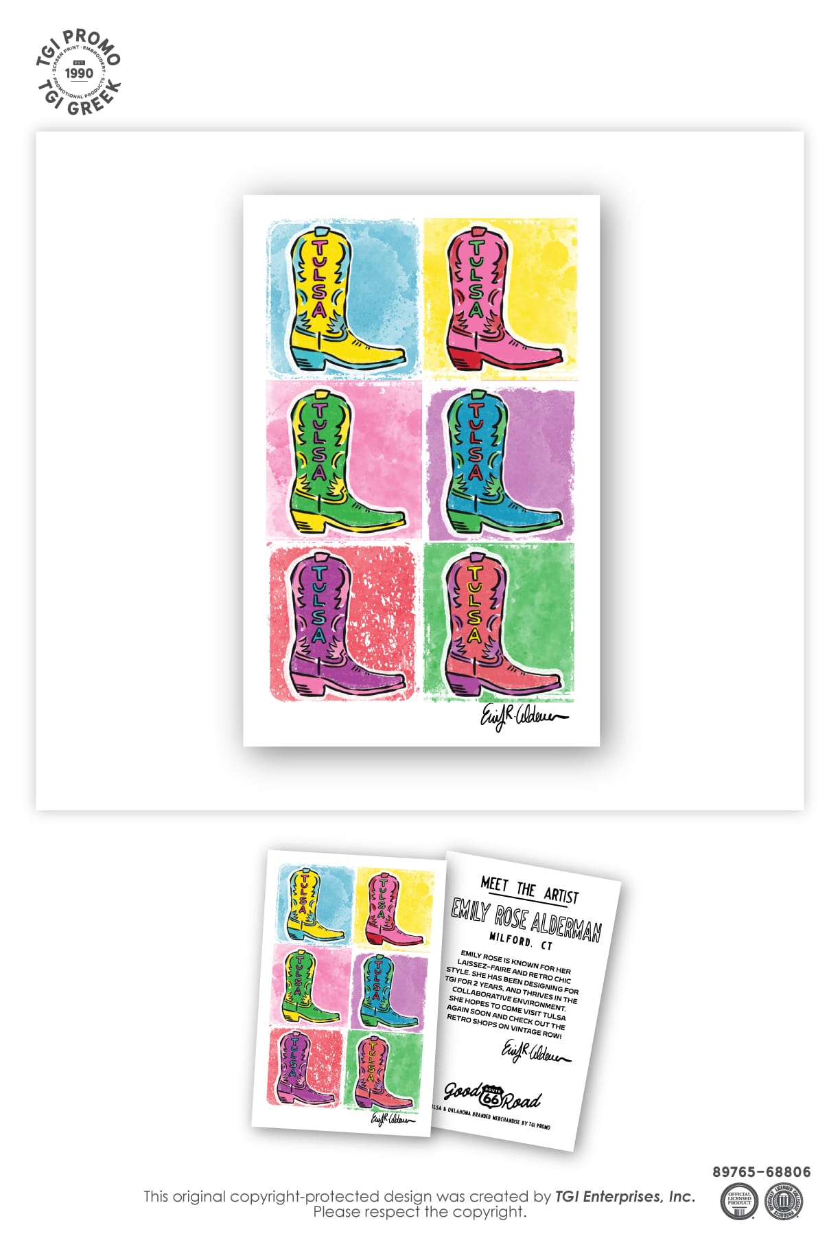 TGI Promo – Tulsa Mini Prints Pop Art Boots