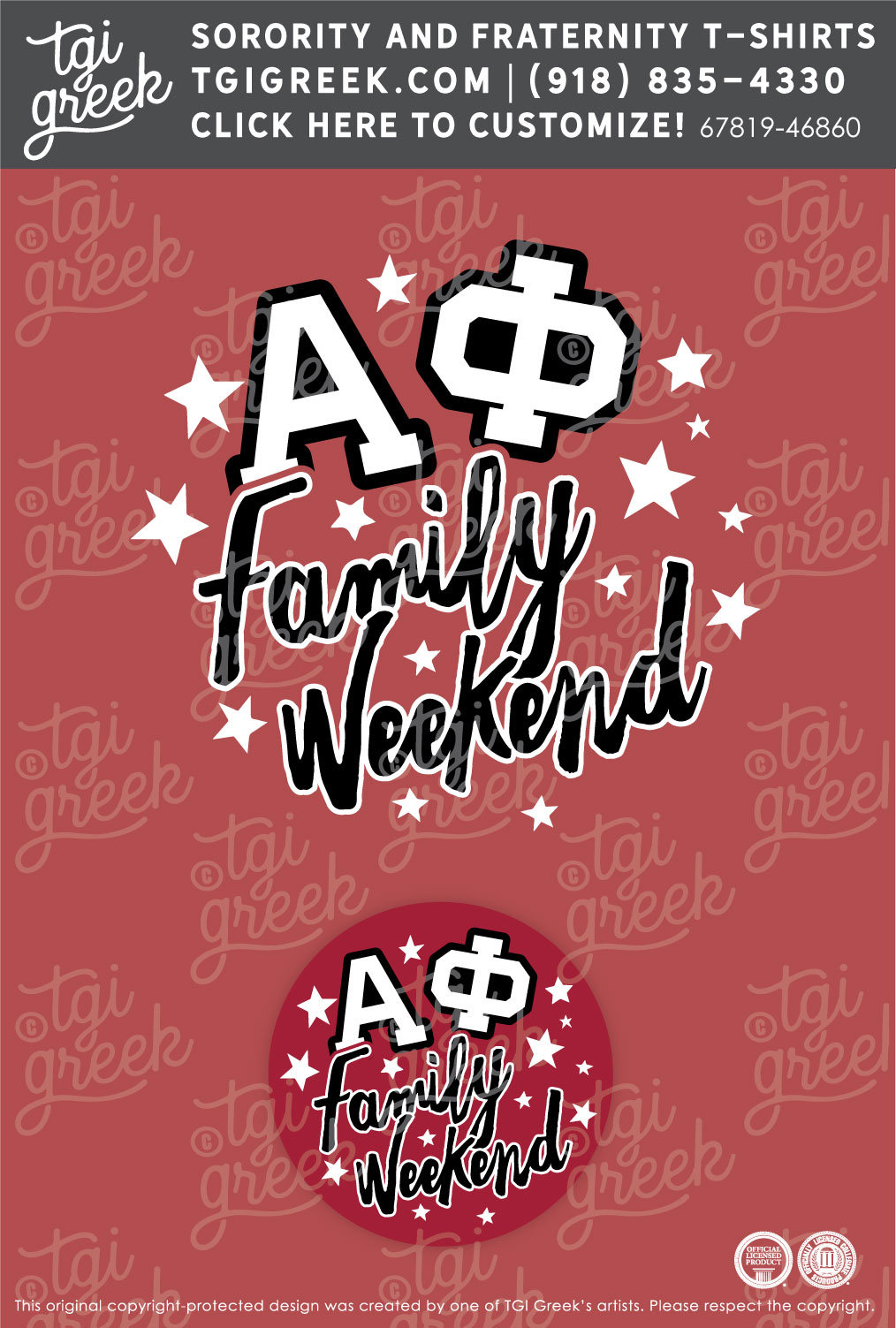 Alpha Phi – OU Family Weekend Sticker