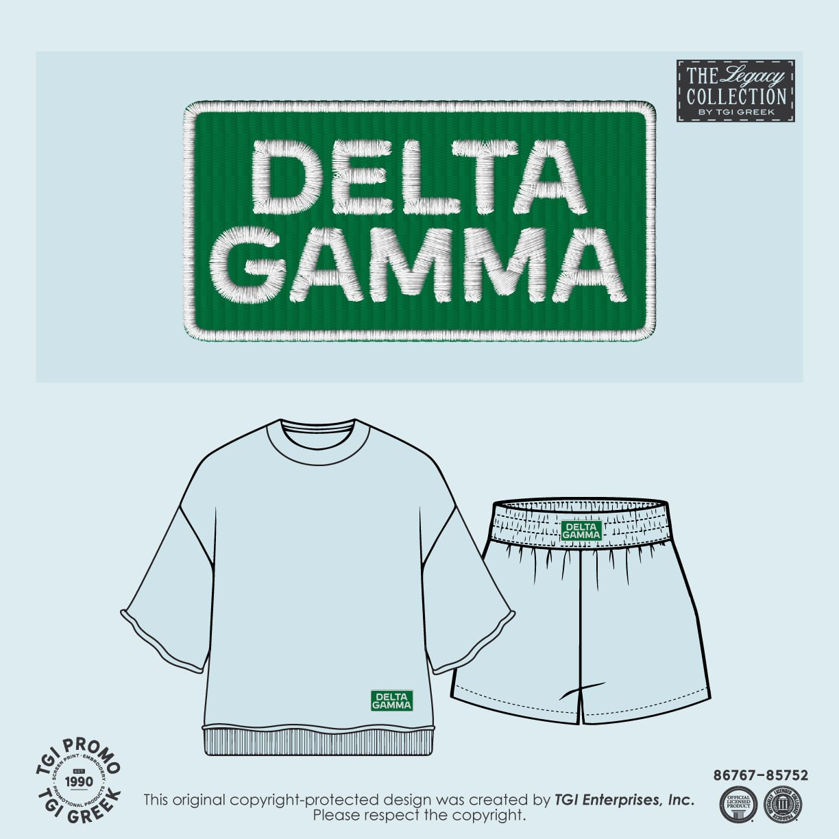 Delta Gamma – AUB Spring PR Shorts Set Blue