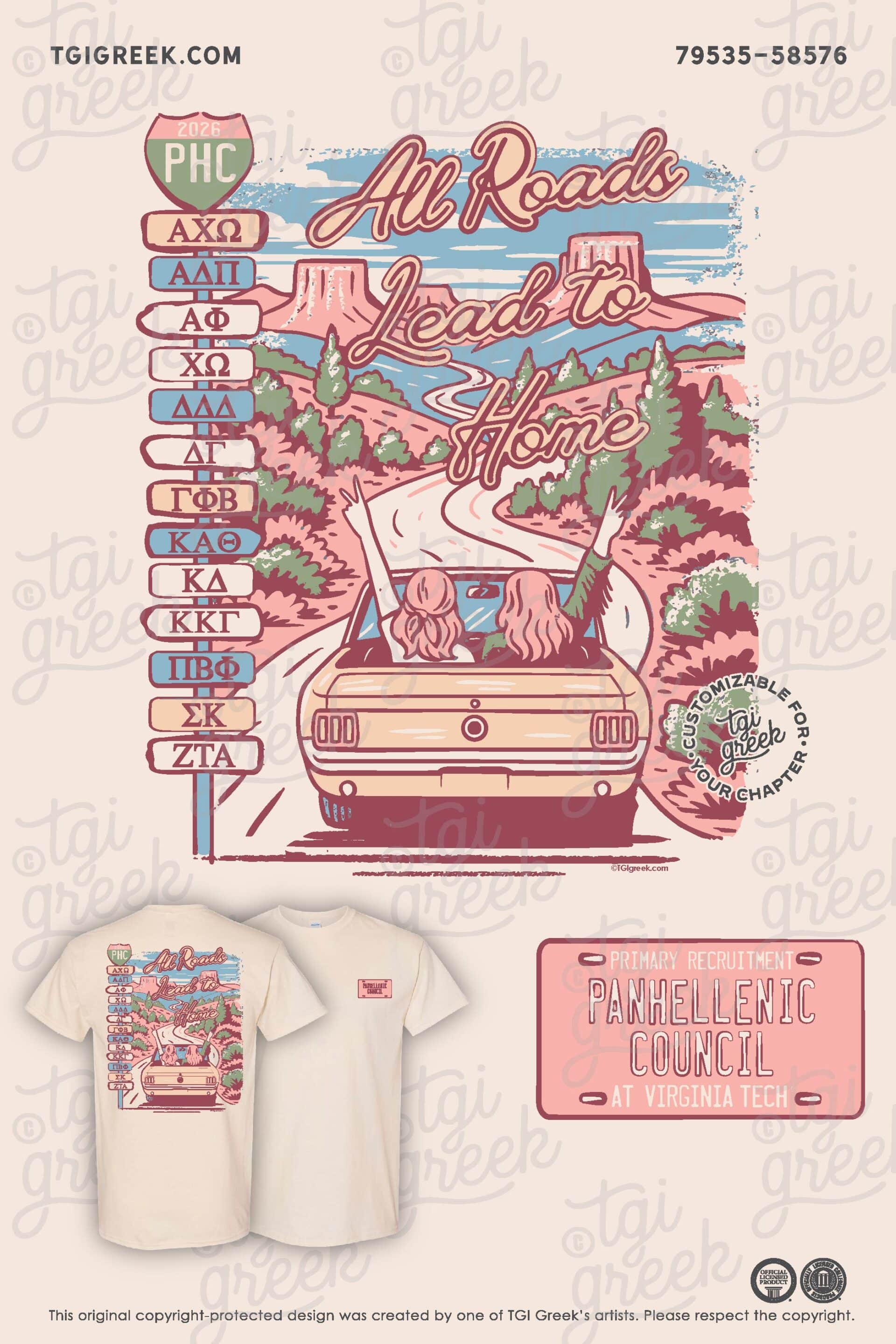 National Panhellenic Council – VATECH Spring Recruitment Shirts