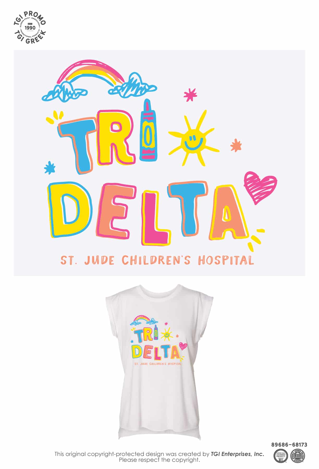 Delta Delta Delta – TGI Greek New Stock St Jude