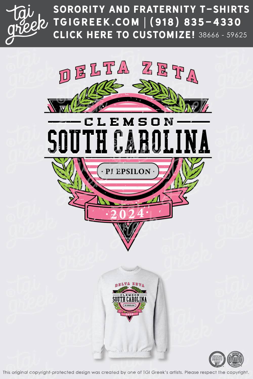 Delta Zeta – CLEM Crest Crewneck