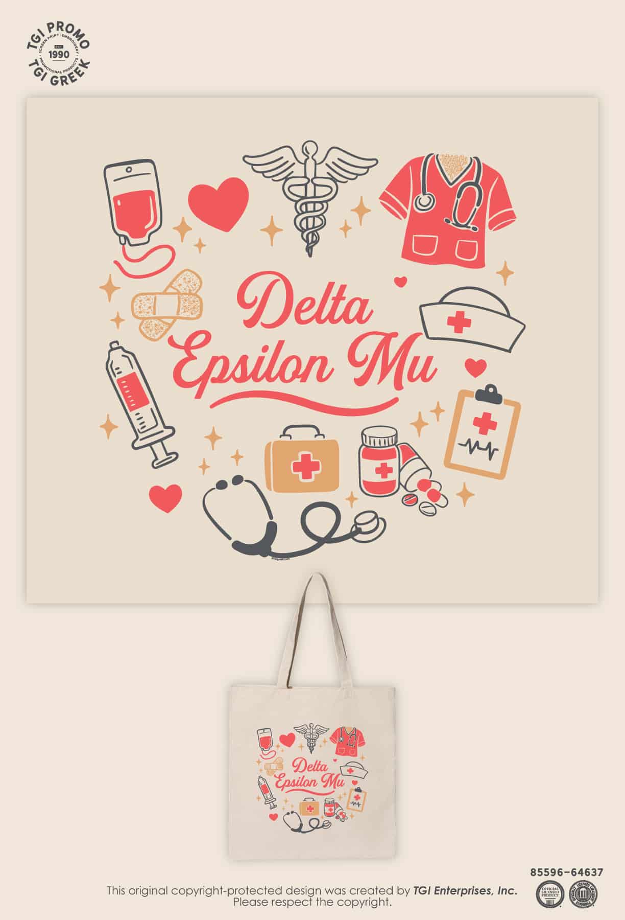 Delta Epsilon Mu – STOCK Tote Bag