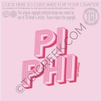 TGI-Pi Beta Phi Stripe Font PR