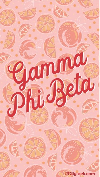 Gamma Phi Beta Oranges Phone Background