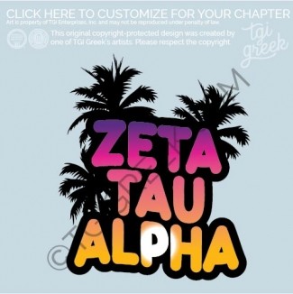 Zeta Tau Alpha – sunset Dolphin