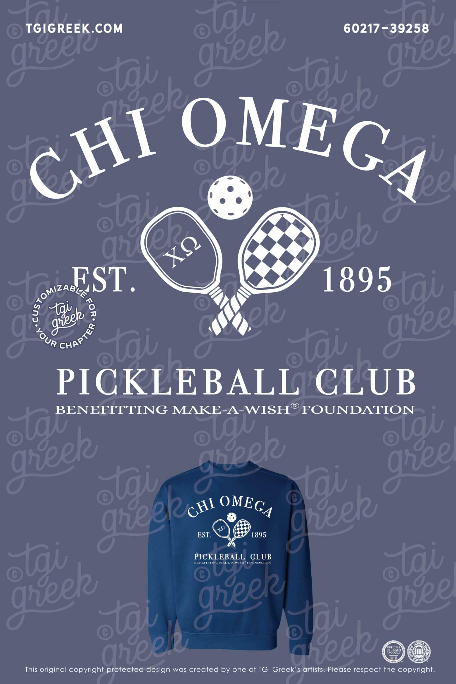 Chi Omega – GSU Pickleball Crewneck