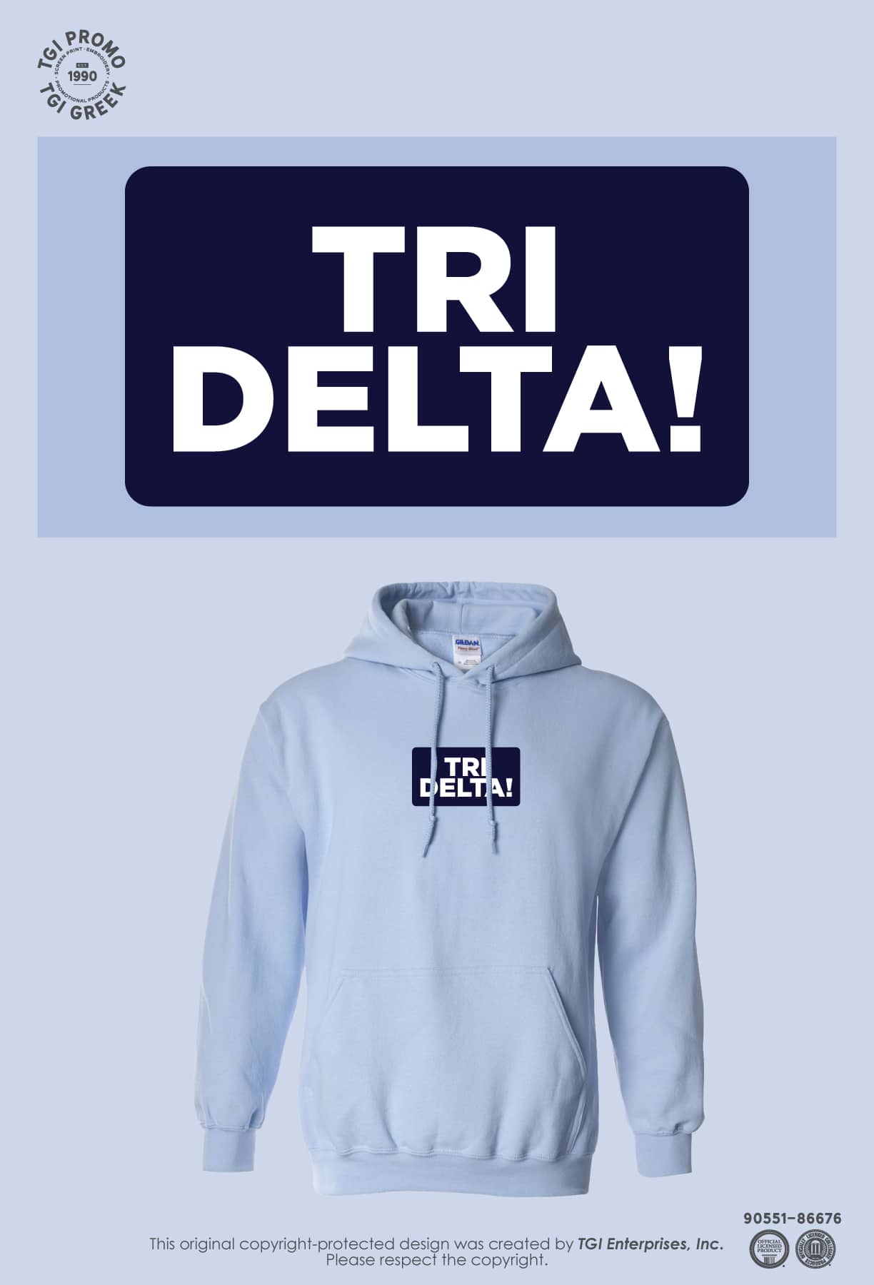 Delta Delta Delta – UGA New Member Hoodie