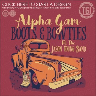 Alpha Gamma Delta-OU Boots and Bow Ties