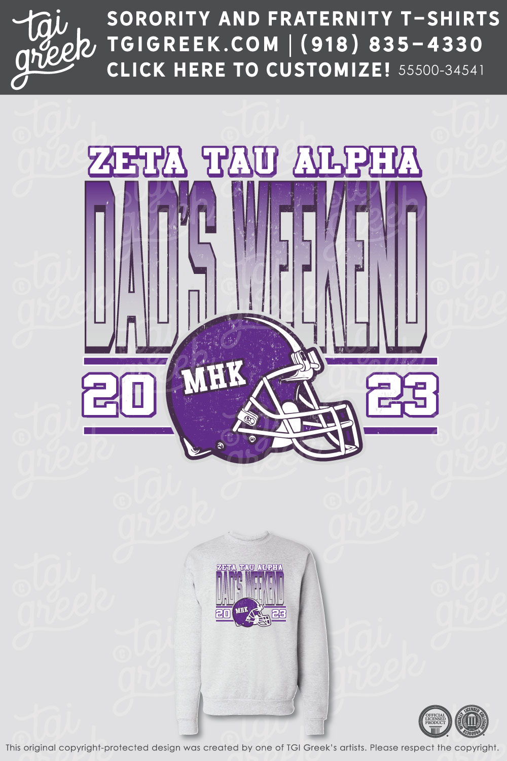 Zeta Tau Alpha – KSU Dad Sweatshirt