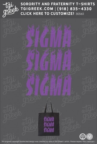 Sigma Sigma Sigma – GSU Tote Bag Flames