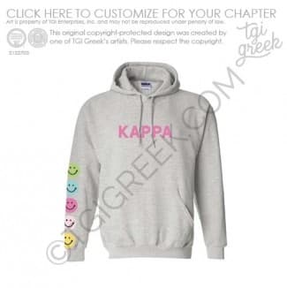 Kappa Kappa Gamma – KU smiley Hoodie