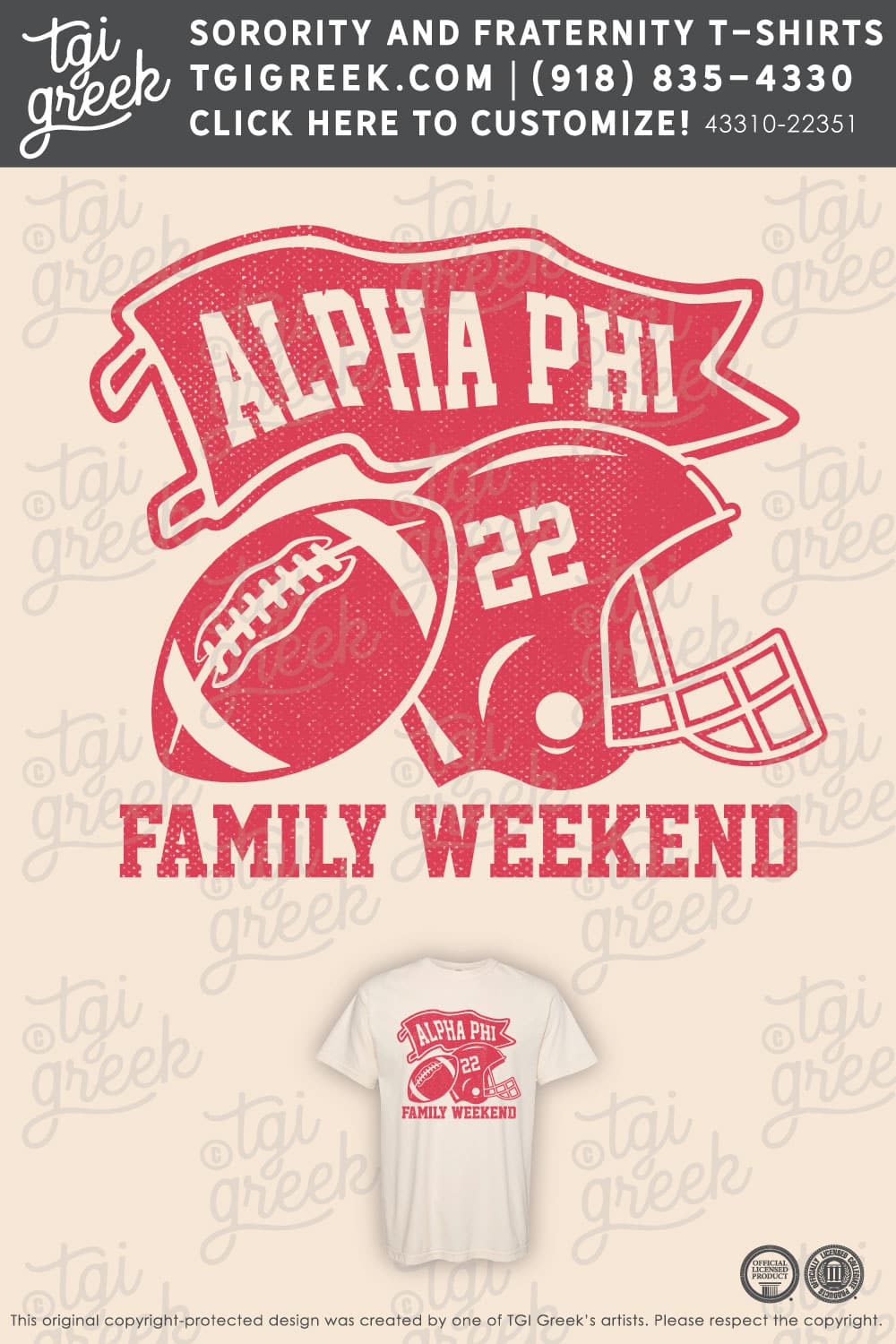 Alpha Phi – OU Fall Fam Weekend Shirt