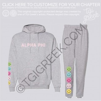 Alpha Phi – Smiley Sweat Set