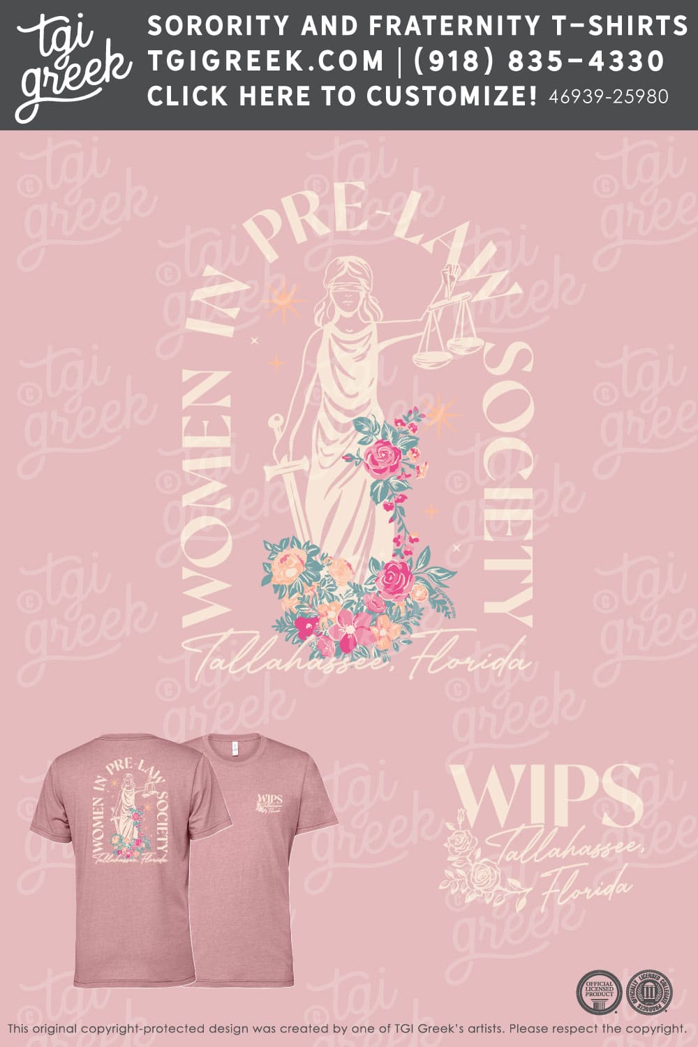 FSU – Women In Pre Law Society Lady Justice Tee