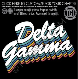 TGI – Delta Gamma Stacked Script