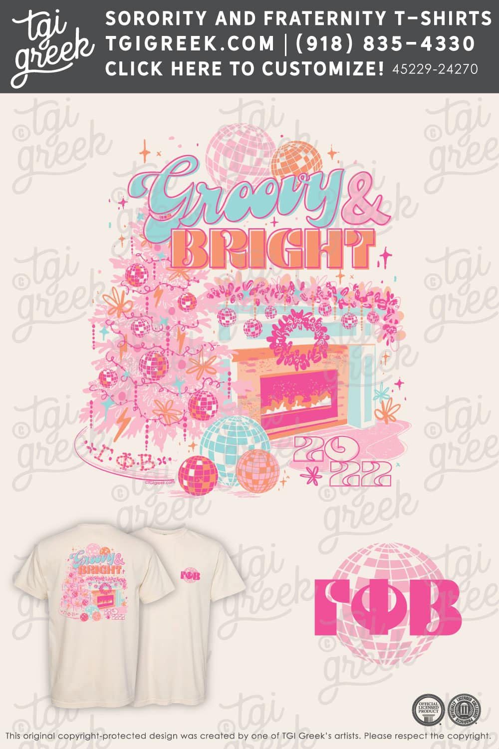 TGI – Gamma Phi Beta Disco Christmas Tree