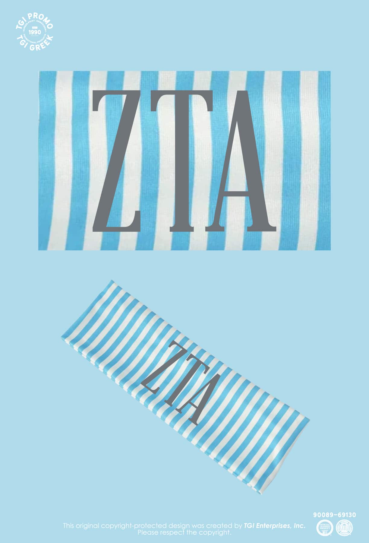 Zeta Tau Alpha – TGI Greek New Stock Stripe Headband